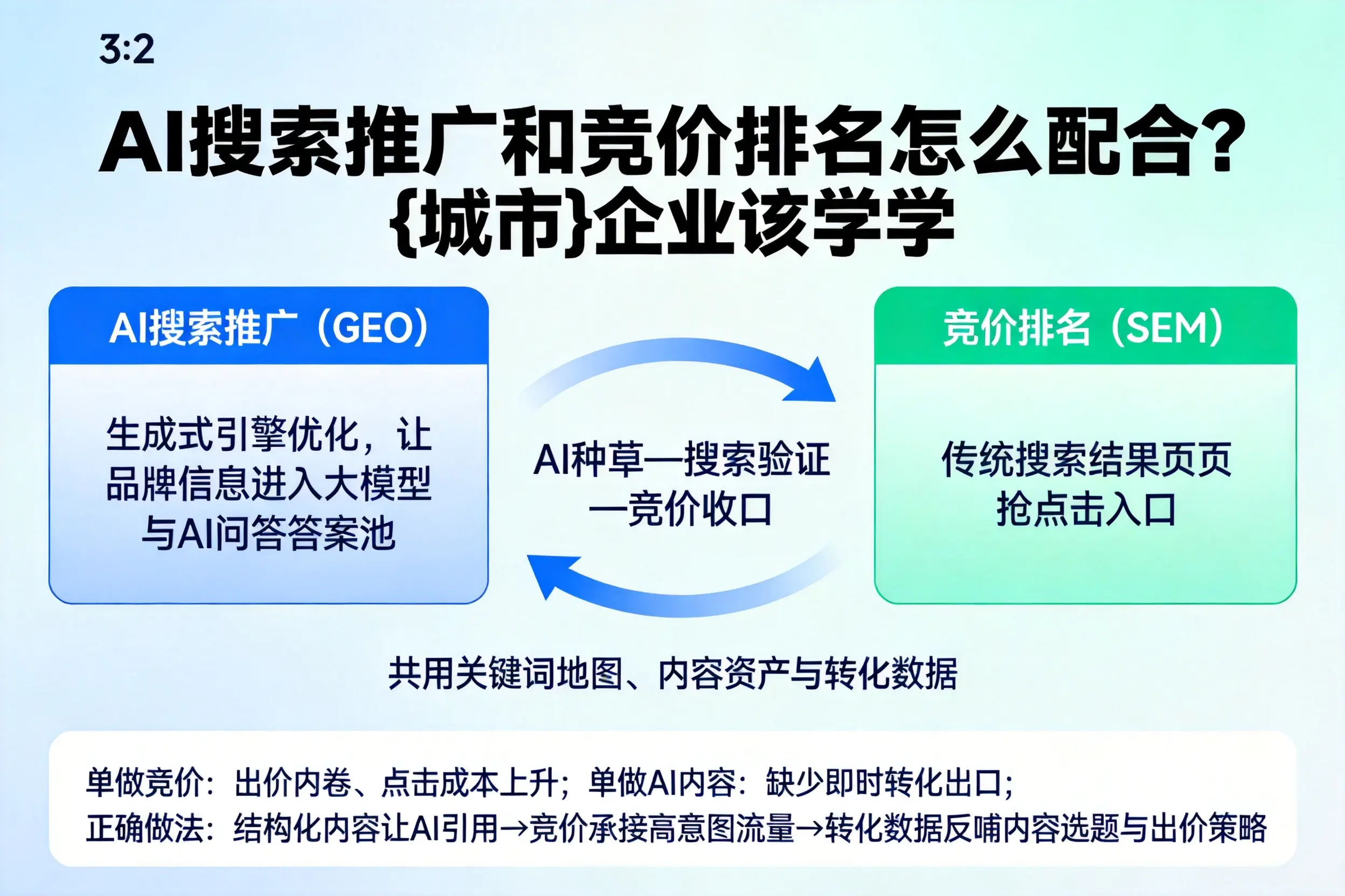 AI搜索推广和竞价排名怎么配合？伊犁企业该学学