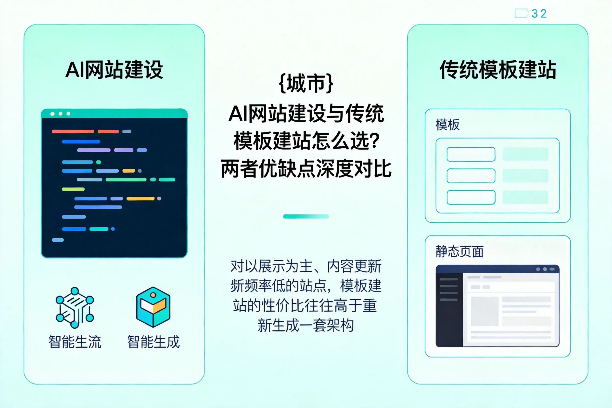 伊犁AI网站建设与传统模板建站怎么选?两者优缺点深度对比