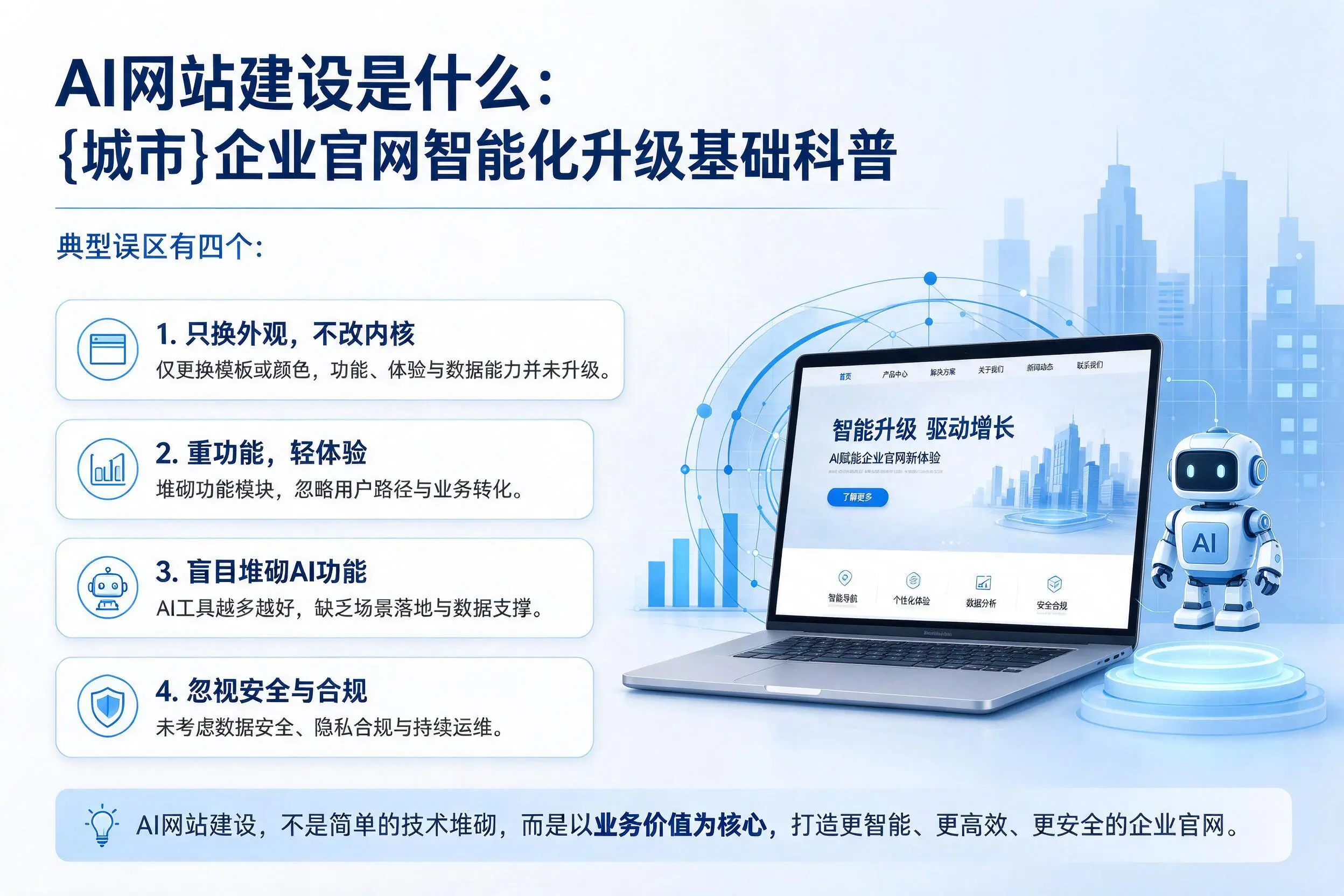 AI网站建设是什么:伊犁企业官网智能化升级基础科普