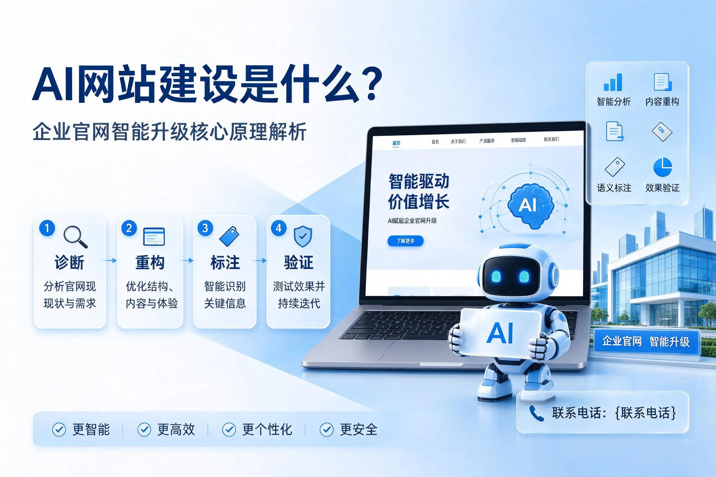 AI网站建设是什么？伊犁企业官网智能升级核心原理解析